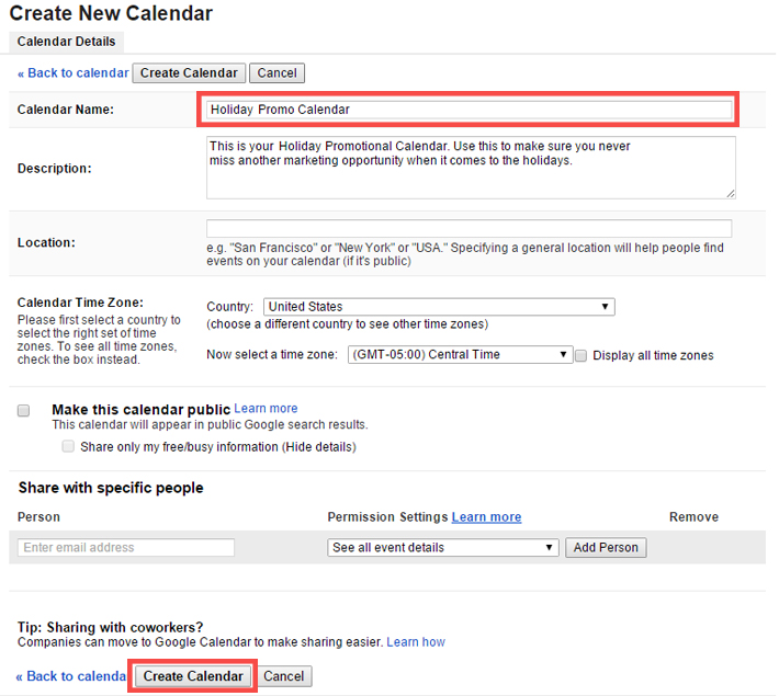 New Google Calendar Details